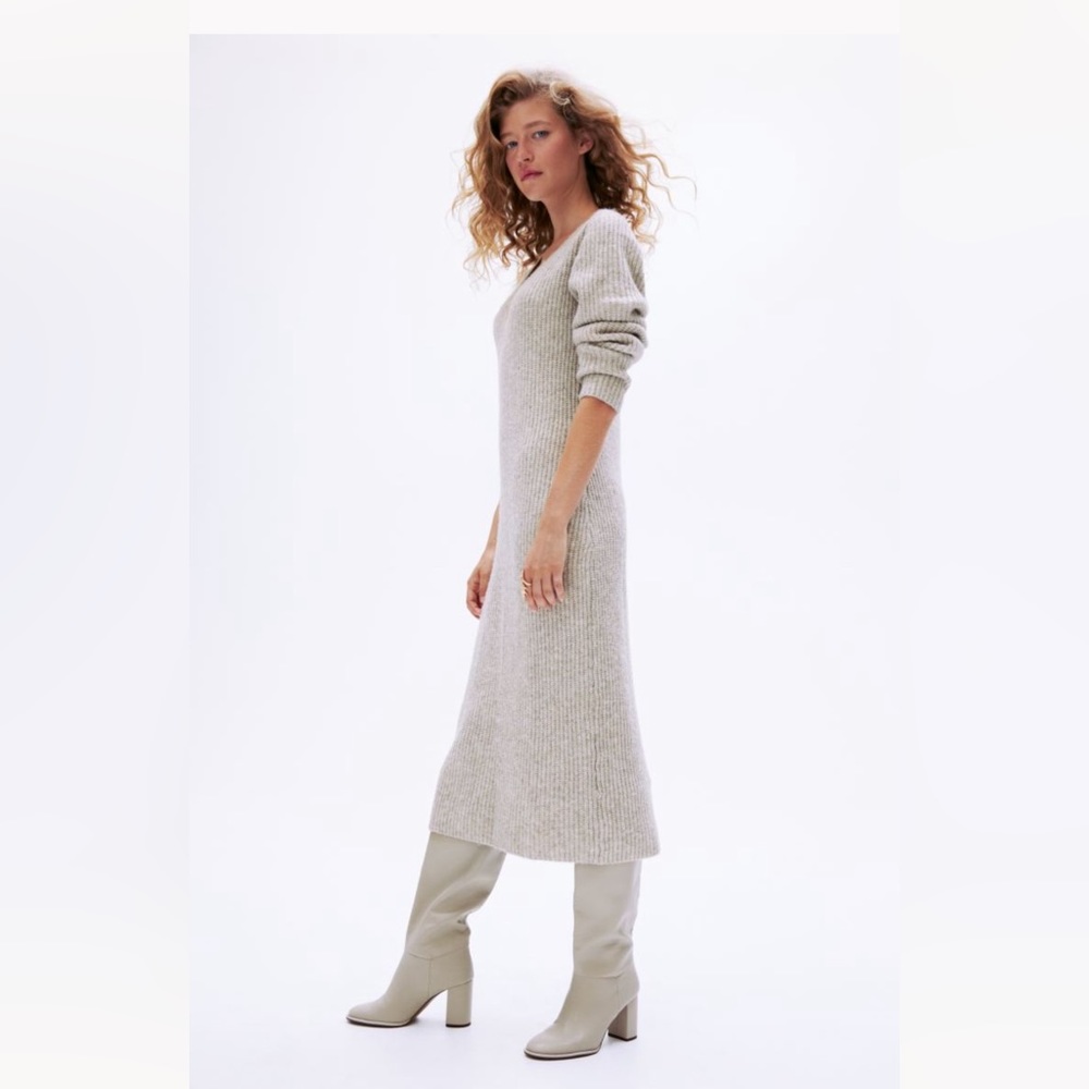 Sweater Dress H&M Beige